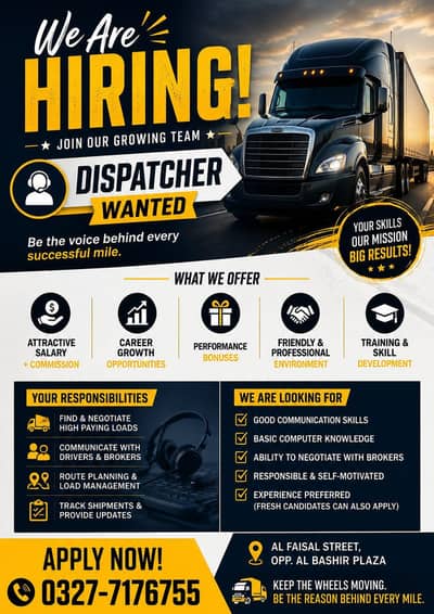 Logistics Hiring (Salaries will be granted on weekly basis if you want