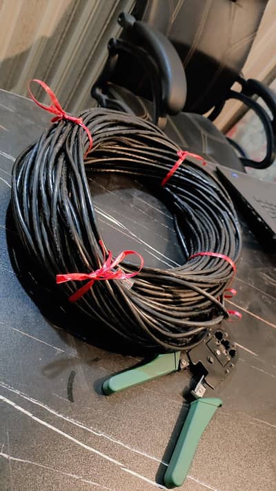 Ethernet cable (2 months used) 10 by 10 CAT6 cable