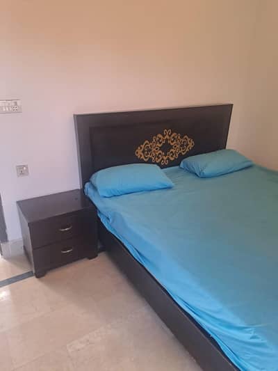 bed with mattress
