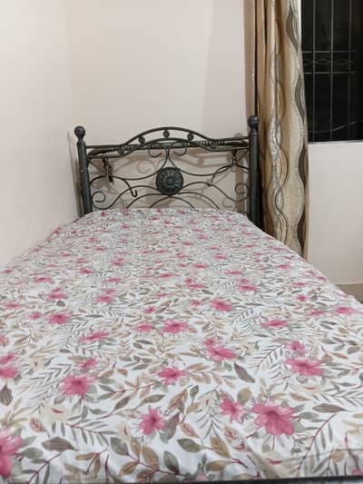Heavy quality wise iron bed with matters