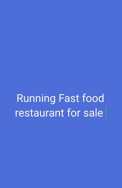 Running Restaurant for sale