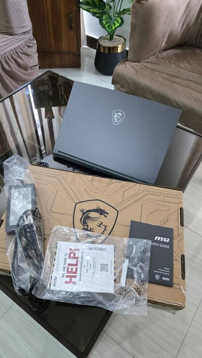 msi thin 15 just open box rtx4050 i5 13gen gaming laptop