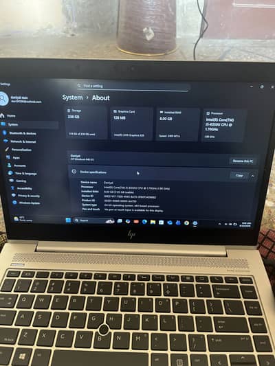 HP EliteBook | Core i5 8th gen | 8 GB RAM | 15.6 Display"