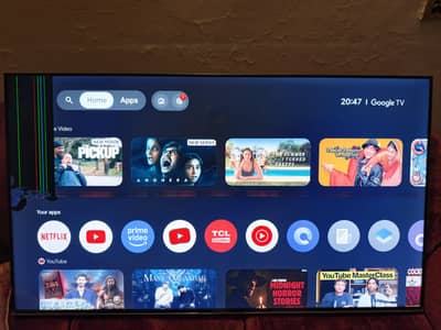 55" QLED TCL TV (Model 55C745) (Panel Damaged)