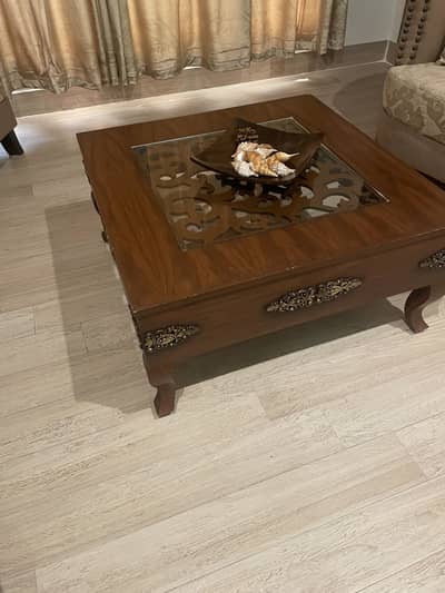 Slightly used 1 Center table with 2 side tables
