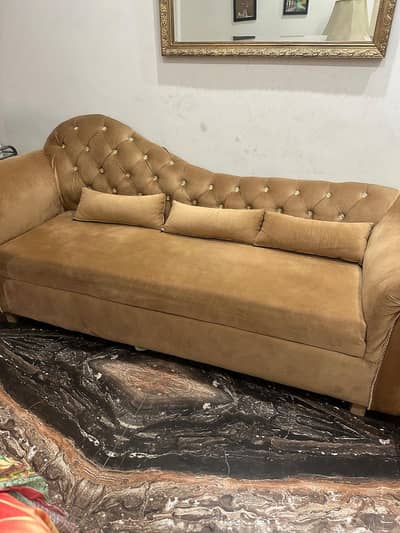 Luxury Velvet 3-Seater Single Dewan