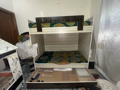 1 double baby bed and 1 house baby bed and baby dressing table urgent