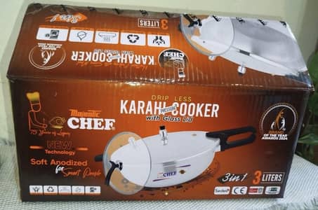Majestic Chef Pressure Cooker 3 in 1 - 3 Liters