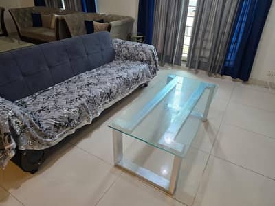 For Sale - Glass Table with a Steel Frame