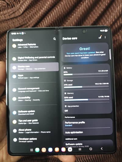 Samsung Mobile Z Fold 5 12/256 gb new mint 10 by 10 condition