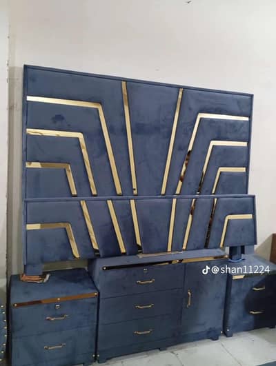 poshing and brass desing bed