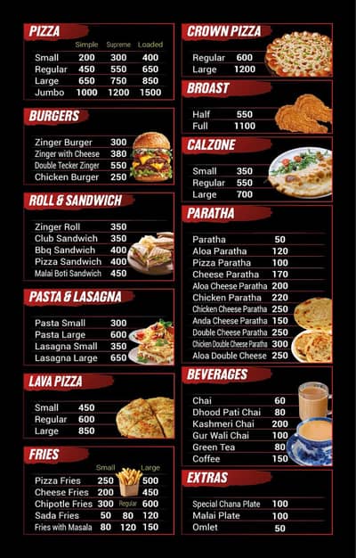 Want a proper karigar for a pizza and fastfood