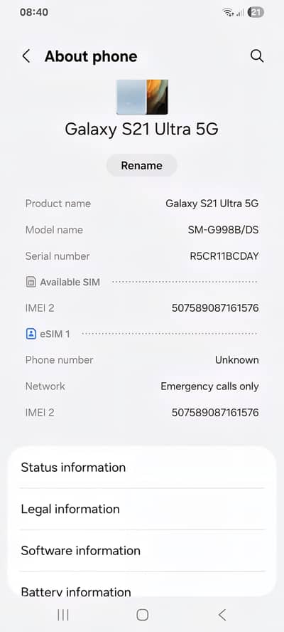 Samsung Mobile S21 Ultra
