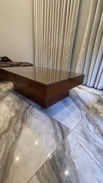 Aesthetic Centre Table & Chinioti 3 Seater Deewan