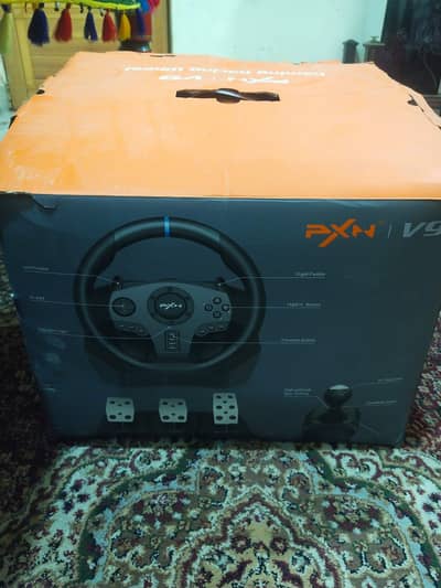 PXN V9 Gaming Racing Wheel with Gear Shifter & Pedals (Complete Box)