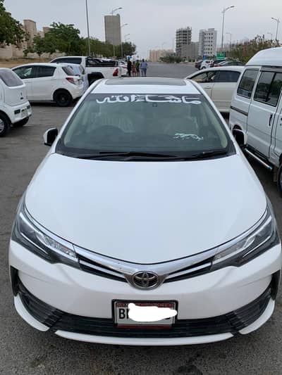Toyota Corolla Grande CVT 1.8 2018 on my name.
