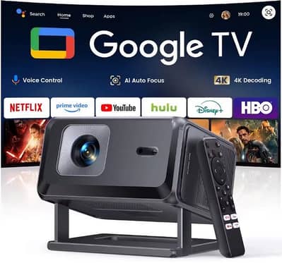 Google TV Projector 4K Support, Wifi, Bluetooth, Short Throw, Full HD