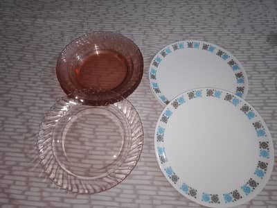 serving plates+ water glass+ tea mugs