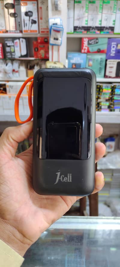 J-Cell J-121 20000mAh Power Bank Fast Charging, Built-in 4 Cables)