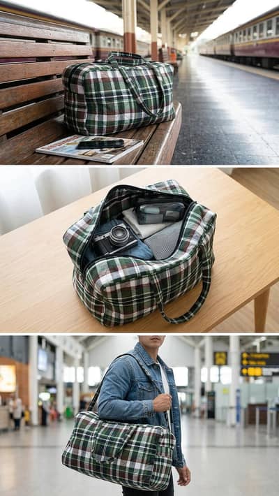 Travel Duffel Bag - Hand Made
