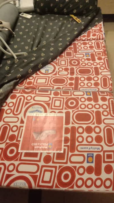 2 single molty foam folding mattress