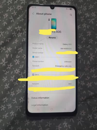 Samsung Mobile A06 mobile number 03000999364