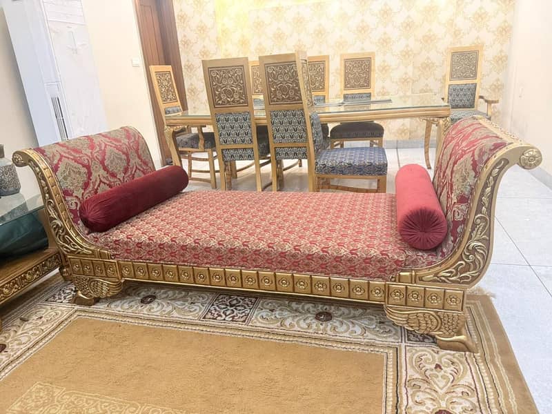 Sofa set ,tables ,Dining complete 4