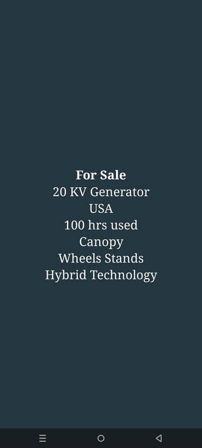 USA 20 KV Minor Used