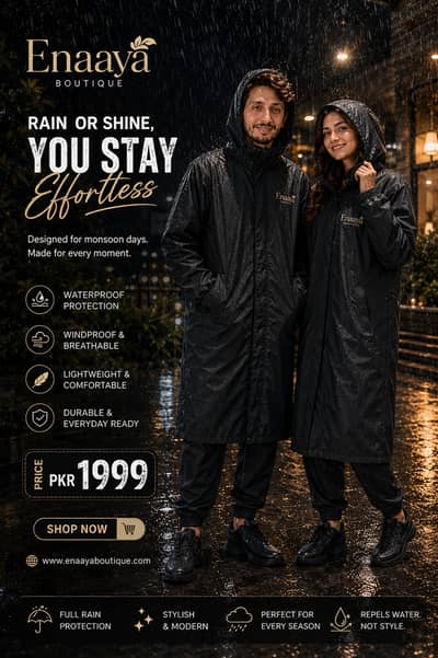 Enaaya Boutique Raincoats – PKR 1999