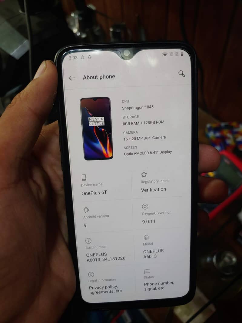One Plus 6T 6