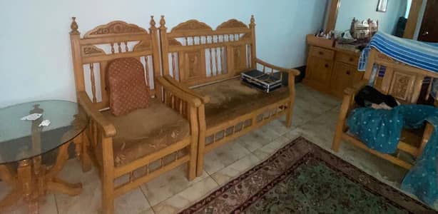 Wood sofa set