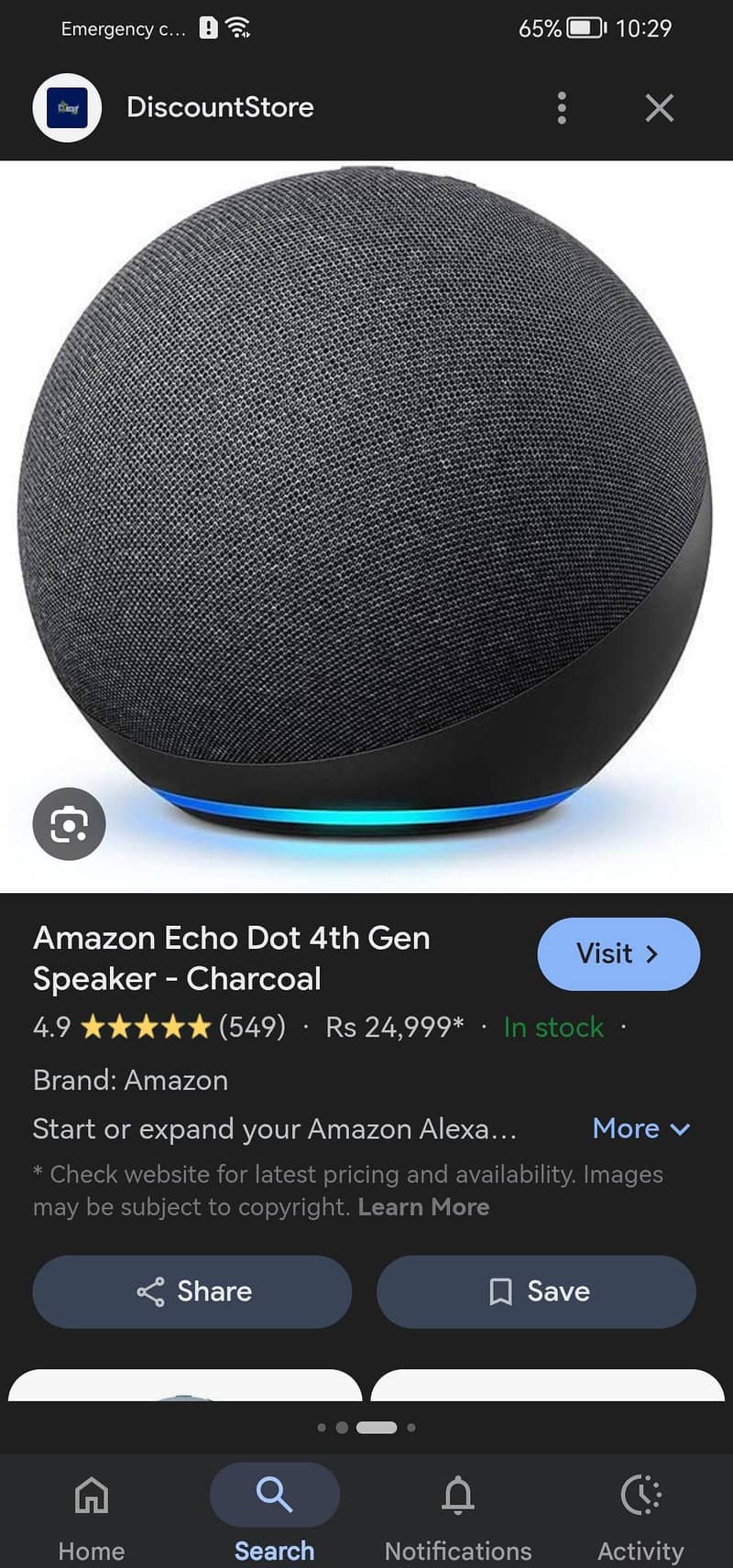 Amazon echo dot 4 the generation 0