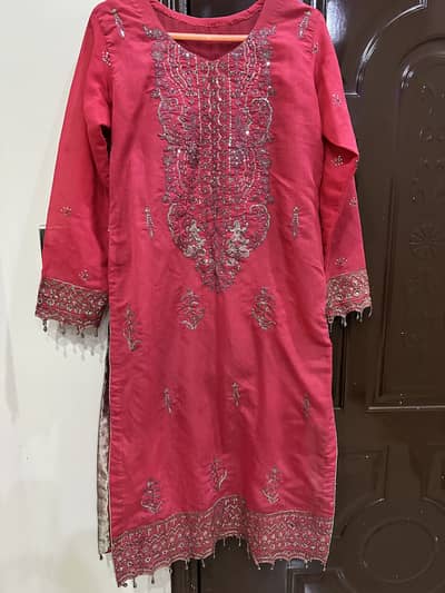 3 pcs embroidered ethnic dresses