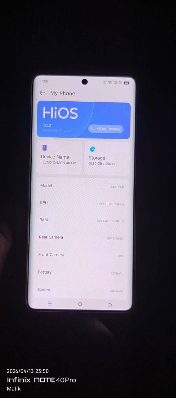 Tecno CAMON 40 Pro 4
