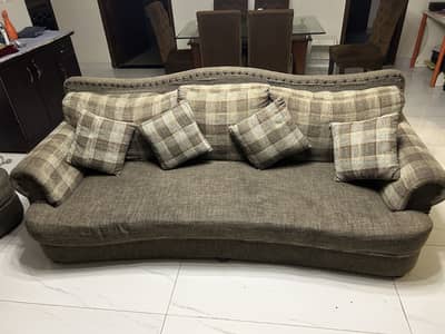 Seater Sofa Set (3+2+1+1) – Like-New Foam/Fabric (Office Closure)