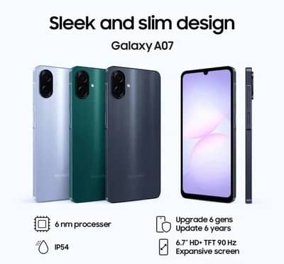Samsung Galaxy A07 4/64 Box Pack PTA Approved Official Warranty