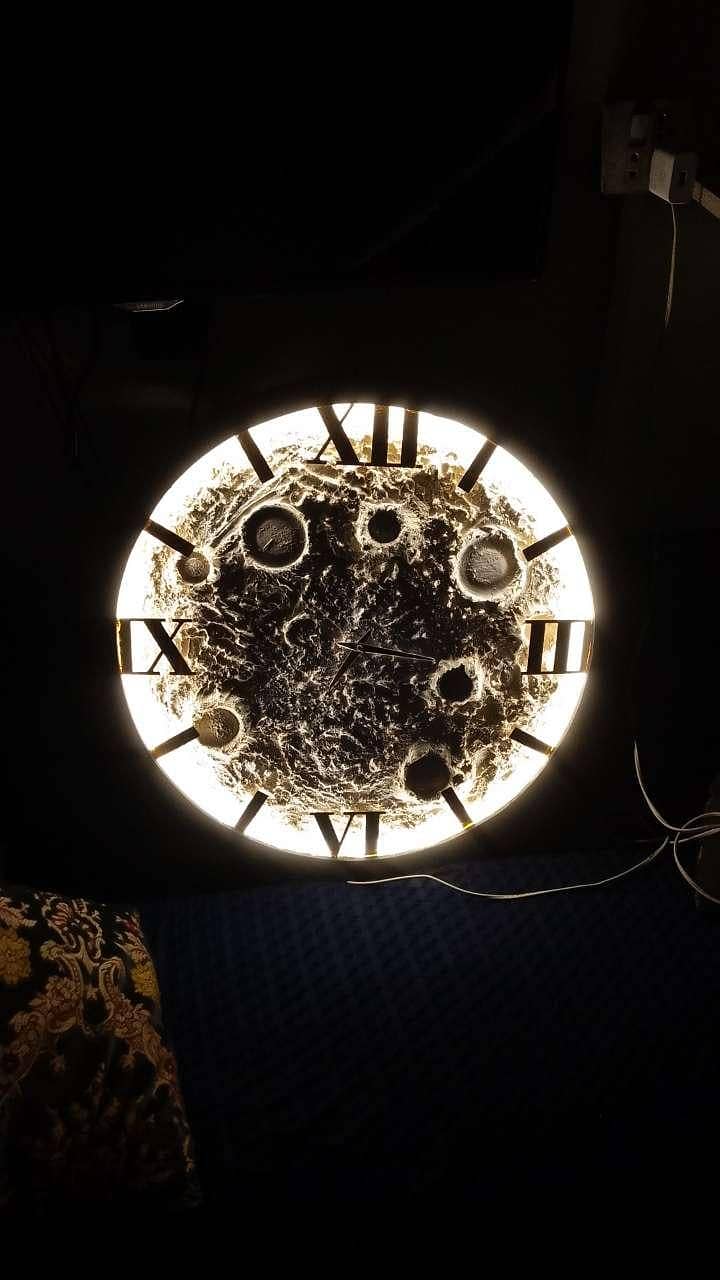 Moon wall clock light 1