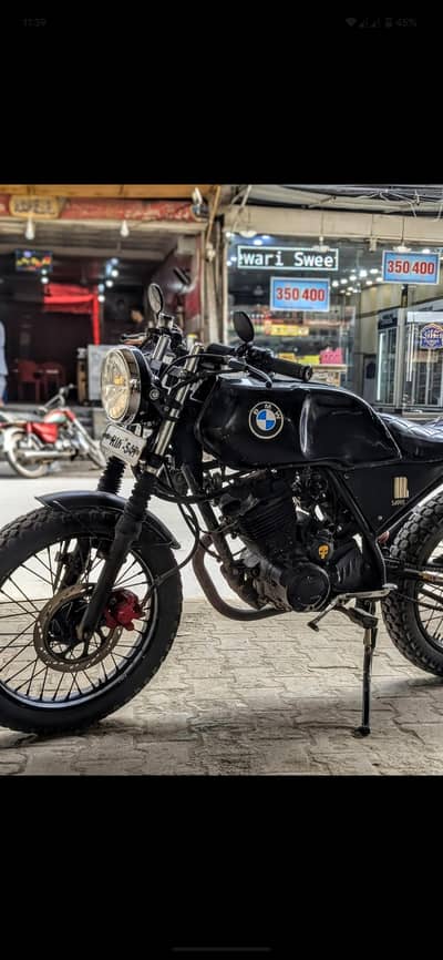 Ravi piaggio storm 150cc modified mono shock fat tyres self start