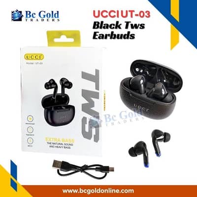UCCI UT-03 Wireless Earbuds | Black & White Available | Extra Bass