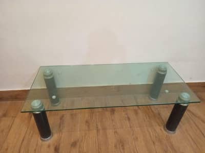 Glass centre table. Used condition. Buy now.