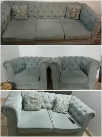 Luxury Chesterfield 7 Seater Sofa Set – Excellent Condition