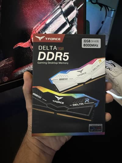 T-Force Delta RGB DDR5 RAM – 32GB (2×16GB) 8000MHz