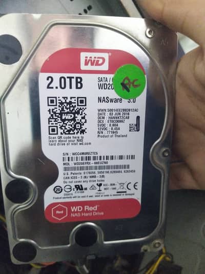 WD Red NAS Drive 2 TB 100 health