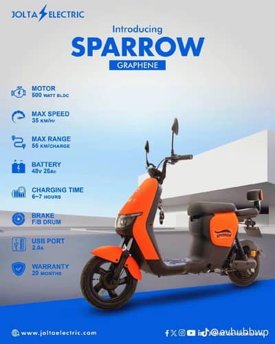 Jolta Sparrow Electric Scooter | 35KM Range |Brand New