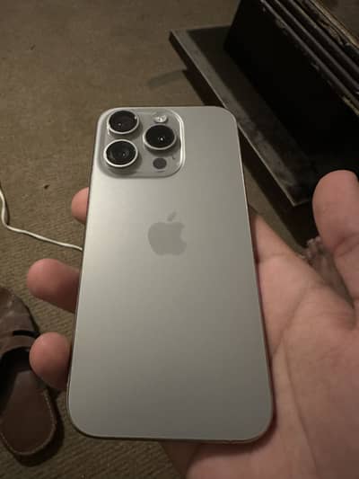Apple iPhone 15 Pro natural titanium jv 128gb bh85 10/10cond waterpack