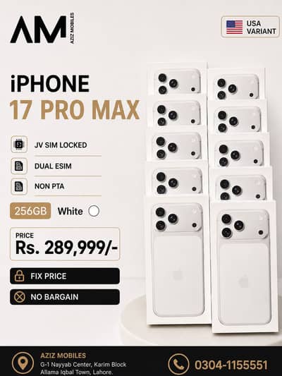 iPhone 17 Pro Max 256GB SimLocked JV Silver