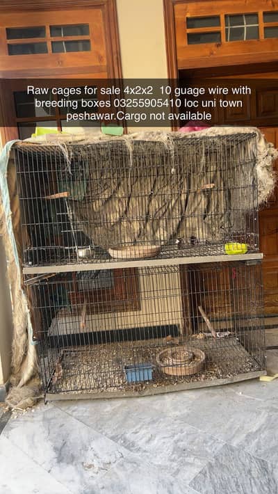 2 Raw cages for sale with boxes and trays