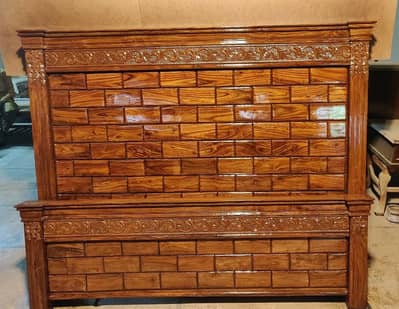Brand New pure wooden shisham king size double bed