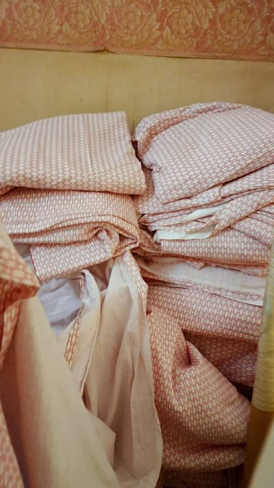 table cover and bedsheets