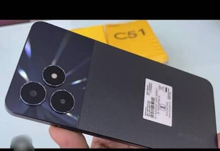 Realme C51 4+4 128gb storage color black.